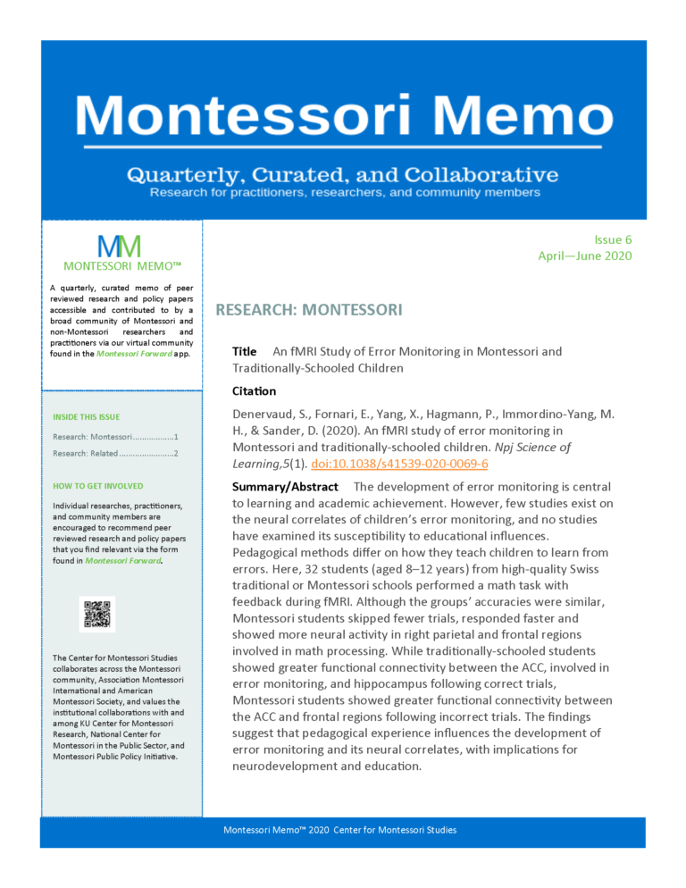 Research Montessori